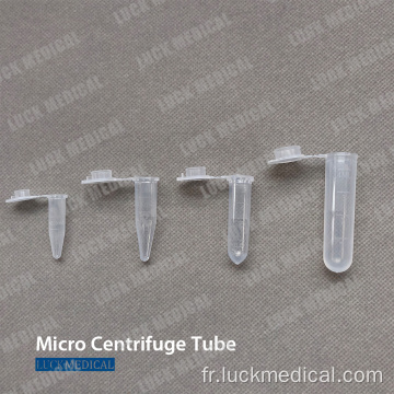 Tube de microcentrifugeuse stérile en plastique